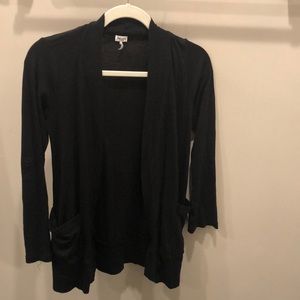 Splendid black open cardigan, x-small